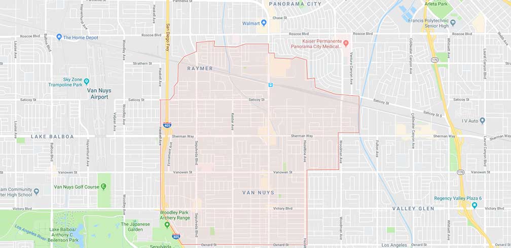 googlemaps-van-nuys-area